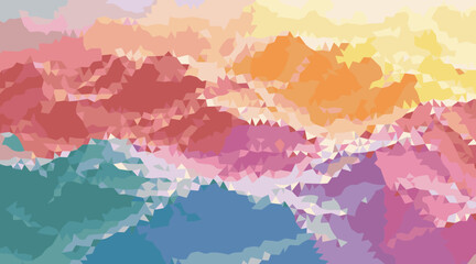 Abstract Geometric Shapes With Pastel Colors vector