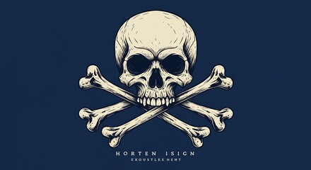 Vintage Skull & Bones: Hand-Drawn Illustration