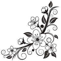 abstract floral background with flowers