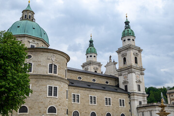 Fototapeta premium Salzburg Cathedral Roman Catholic Baroque cathedral of the Archdiocese of Salzburg, Austria
