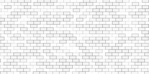 Abstract black brick wall texture pattern on white background vector illustration for modern design, digital artwork, wallpaper, backdrop and graphic decoration.