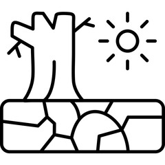 Drought Icon Vector Element