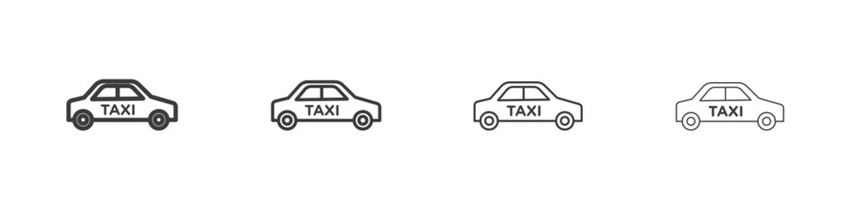 Taxi icon symbol. Vector isolated illustration.