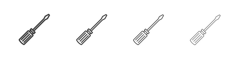 Screwdriver icon symbol. Vector isolated illustration.