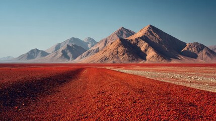 Crimson Desert Peaks - A Dramatic Mountain Landscape.