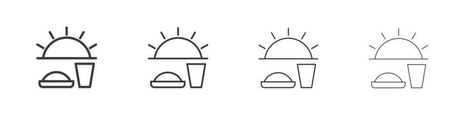 Sahur time icon symbol. Vector isolated illustration.