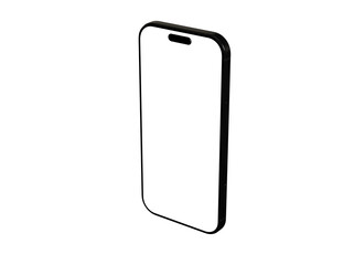 High-quality image of a modern smartphone with a blank screen, perfect for app presentations or website designs.