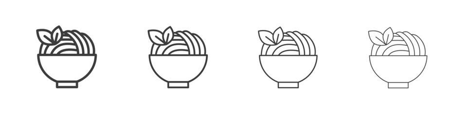 Pasta icon symbol. Vector isolated illustration.