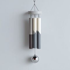 Modern wind chime, muted tones