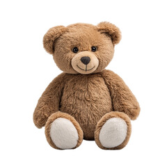 Obraz premium Adorable Brown Teddy Bear Sitting Isolated stuffed animal isolated on a transparent background