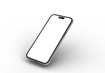 High-quality image of a modern smartphone with a blank screen, perfect for app presentations or website mockups.