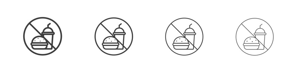 No food allowed sign symbol. Vector isolated illustration.