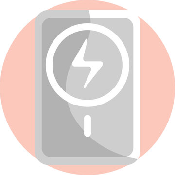Wireless magnetic charging connection for compatible devices.