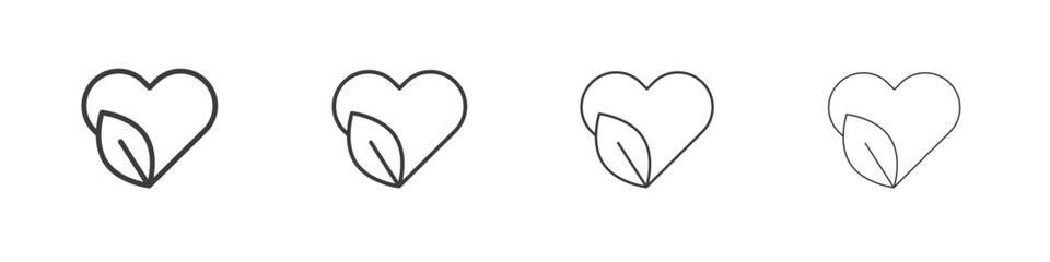Natural love icon symbol. Vector isolated illustration.