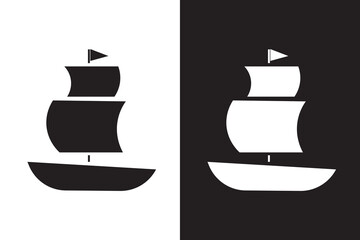 sailboat icon, sailboat silhouette vector illustration-simple silhouette illustration of sailboat,sailboat vector