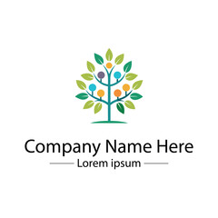 Fototapeta premium Minimalist and unique family tree logo design vector style