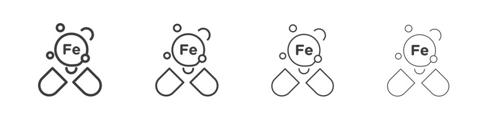 Iron capsule icon symbol. Vector isolated illustration.