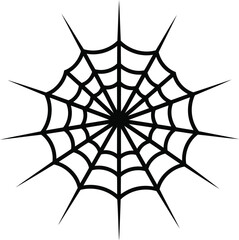Obraz premium Intricate black spiderweb graphic for halloween and spooky designs vector