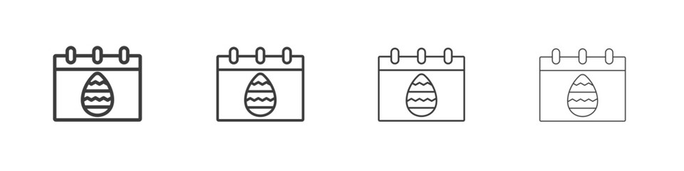 Easter calendar icon symbol. Vector isolated illustration.