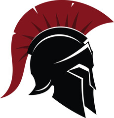 Ancient spartan warrior helmet symbol fierce protection military strength icon vector