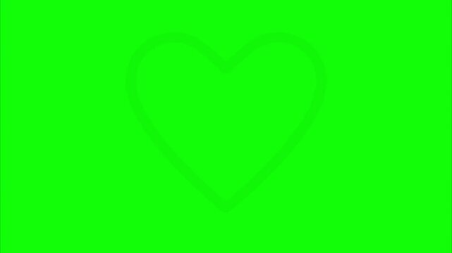 Heart Drawing Animation. Continuous Drawing Line Art of Heart., Simple Heart Shape Drawing for Valentine's Day or Love Concept 4k Stock Video