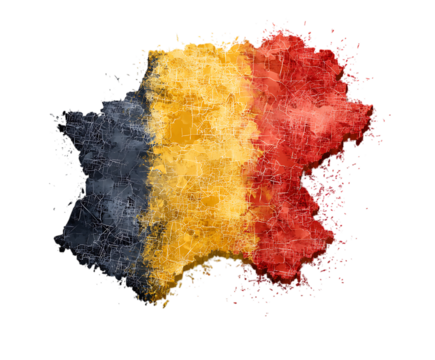 Abstract Romanian flag with smoky effect on black background.