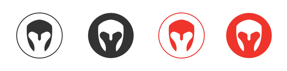 Warrior mask icon symbol for your website design, logo, app, UI.