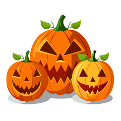 halloween pumpkin isolated on white background