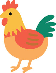 hen with eggs
