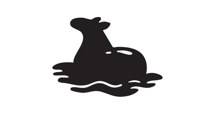 vector illustration of a funny duck