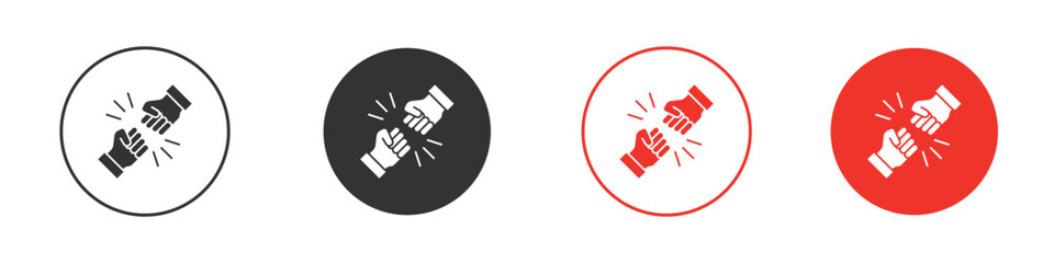 Fist bump icon symbol for your website design, logo, app, UI.