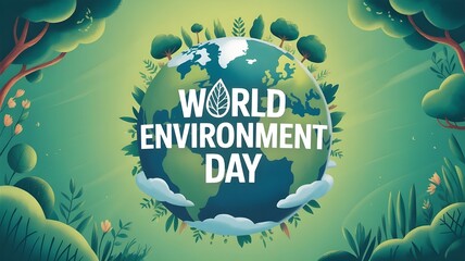 Happy world environment day card. Vector concept