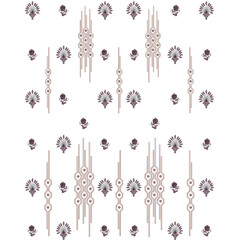 All over embroidery neckline and border lace design with floral motifs leafs leaves ornaments for digital and textile print on fabric.