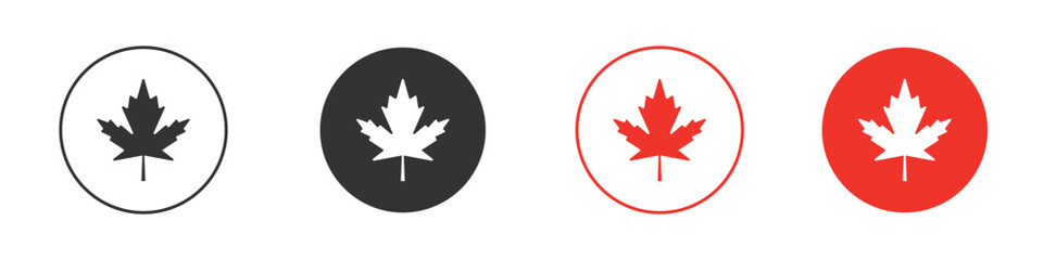 Autumn leaf canadian icon symbol for your website design, logo, app, UI.