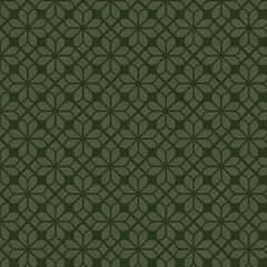 Pattern_DarkGreen_Geometric_Flower_02