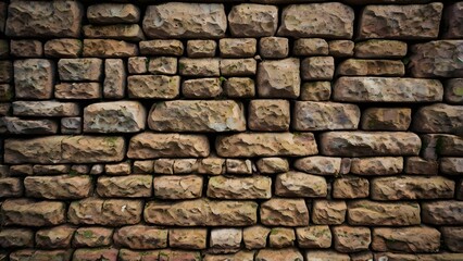 Fototapeta premium Rustic stacked stone wall texture