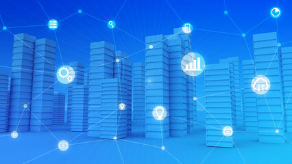 不動産のDXをイメージした背景素材