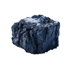Obraz premium Dark Blue Cubic Rock on Transparent Background