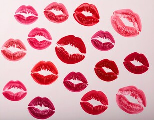 Passionate Kisses A Collection of Red Lipstick Marks