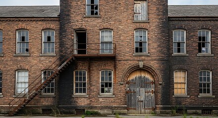 Fototapeta premium Abandoned Brick Factory Buildings.