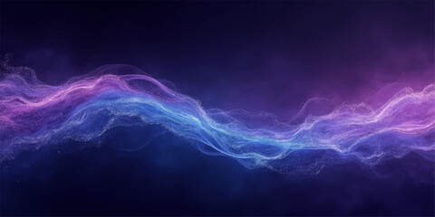 Blue clouds of abstract smoke motion through a dark sky background