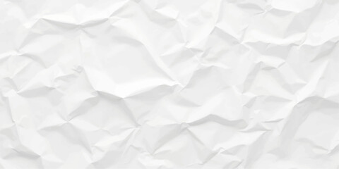 A crumpled white sheet of paper with a detailed texture