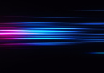 Vivid neon light streaks in motion abstract blur