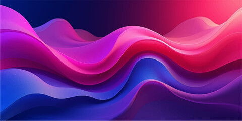 Abstract background with colorful flowing waves and purple light