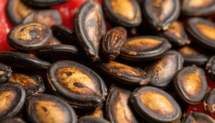 Close-up of watermelon seeds