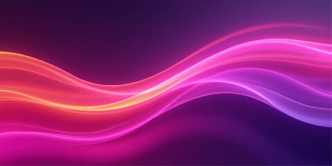 A vibrant flowing abstract design with purple and pink waves creating a bright, energetic backdrop