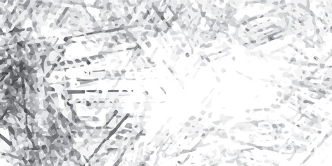 Fototapeta premium Abstract network of intersecting lines and shapes with grunge texture isolated on white background