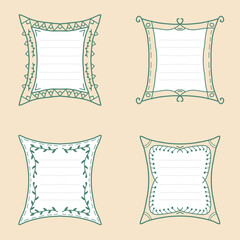Doodle Hand Drawn Vector Frame Bundle