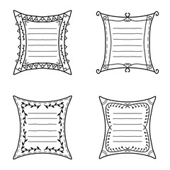 Doodle Hand Drawn Vector Frame Bundle