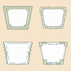 Doodle Hand Drawn Vector Frame Bundle